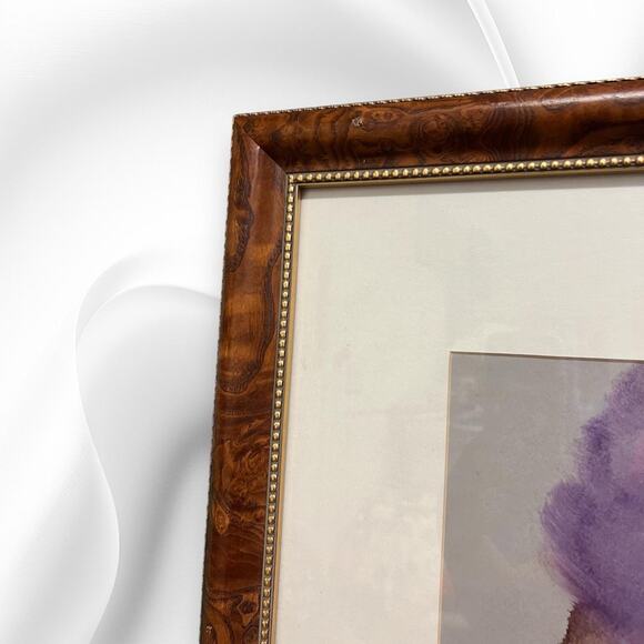 Dreaming Merrie Monarch Drawing Watercolor Art Signed Frame Hawaiian - Picture 6 of 10